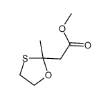 methyl 2-(2-methyl-1,3-oxathiolan-2-yl)acetate结构式