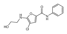 4-chloro-5-(2-hydroxyethylamino)-N-phenylfuran-2-carboxamide结构式