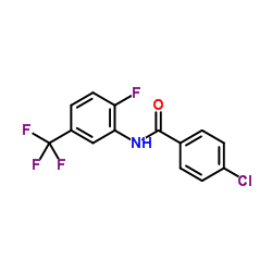4-Chloro-N-[2-fluoro-5-(trifluoromethyl)phenyl]benzamide结构式