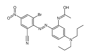 N-[2-[(2-溴-6-氰基-4-硝基苯基)偶氮]-5-(二丙氨基)苯基]乙酰胺结构式