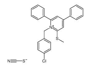 1-(4-chlorobenzyl)-2-(methylthio)-4,6-diphenylpyridin-1-ium thiocyanate结构式