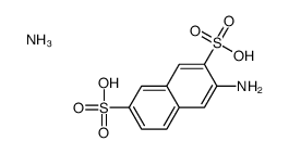 ammonium hydrogen 3-aminonaphthalene-2,7-disulphonate结构式