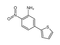 2-Amino-4-(thien-2-yl)nitrobenzene, 2-(3-Amino-4-nitrophenyl)thiophene Structure
