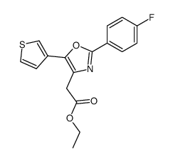 ethyl 2-[2-(4-fluorophenyl)-5-(thien-3-yl)-4-oxazolyl]acetate Structure