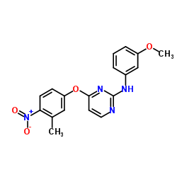 N-(3-Methoxyphenyl)-4-(3-methyl-4-nitrophenoxy)-2-pyrimidinamine Structure