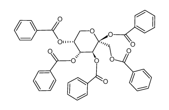 1,3,4,5-tetra-O-benzoyl-b-D-fructopyranosyl-2-O-benzoylate结构式