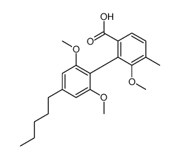 2-(2,6-dimethoxy-4-pentylphenyl)-3-methoxy-4-methylbenzoic acid结构式