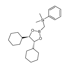 (R,R)-1,2-dicyclohexylethane-1,2-diol (dimethylphenylsilyl)methylboronate结构式