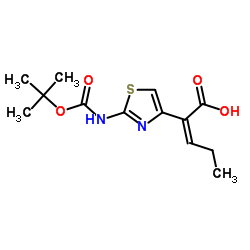 (Z)-2-(2-叔丁氧羰基氨基噻唑-4-基)-2-戊烯酸图片