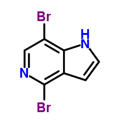 4,7-二溴-5-氮杂吲哚结构式