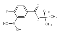 N-叔丁基-3-硼-4-氟苯甲酰胺结构式