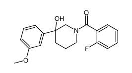 (2-fluorophenyl)-[3-hydroxy-3-(3-methoxyphenyl)piperidin-1-yl]methanone结构式