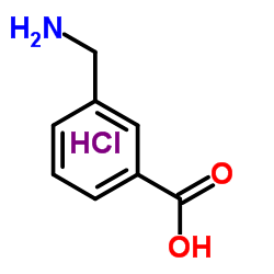 3-(Aminomethyl)benzoic acid hydrochloride (1:1) structure
