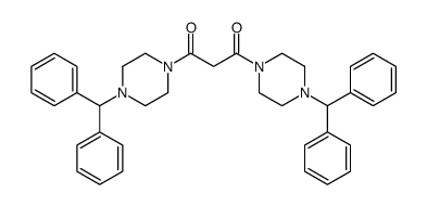 1,3-bis(4-benzhydrylpiperazin-1-yl)propane-1,3-dione Structure