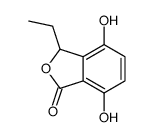 3-ethyl-4,7-dihydroxy-3H-2-benzofuran-1-one结构式