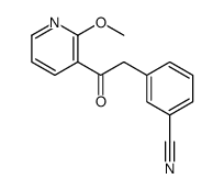 2-METHOXY-3-(3-CYANOPHENYLACETYL)PYRIDINE结构式