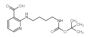 2-(4-叔丁氧基羰基氨基丁基氨基)-烟酸结构式