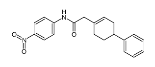 N-(4-nitrophenyl)-2-(4-phenylcyclohexen-1-yl)acetamide结构式