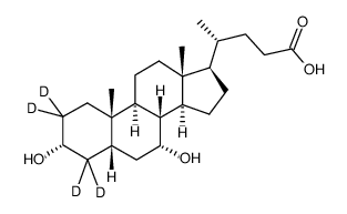 鹅去氧胆酸-D4结构式