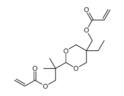 [5-ethyl-2-(2-methyl-1-prop-2-enoyloxypropan-2-yl)-1,3-dioxan-5-yl]methyl prop-2-enoate结构式