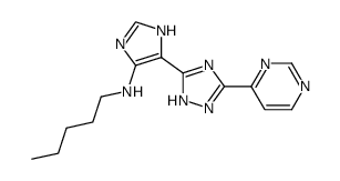 N-pentyl-5-(3-pyrimidin-4-yl-1H-1,2,4-triazol-5-yl)-1H-imidazol-4-amine结构式