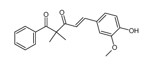 5-(4-hydroxy-3-methoxyphenyl)-2,2-dimethyl-1-phenyl-pent-4-ene-1,3-dione结构式