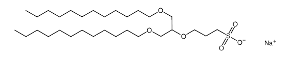 sodium 3-[1,3-bis(dodecyloxy)-2-propoxy]propanesulfonate Structure