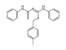 2-(4-methyl-benzyl)-1-phenyl-3-(phenyl-thiocarbamoyl)-isothiourea Structure
