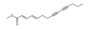 tetradeca-2t,4t-diene-8,10-diynoic acid methyl ester结构式