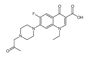 1-ethyl-6-fluoro-4-oxo-7-[4-(2-oxopropyl)piperazin-1-yl]quinoline-3-carboxylic acid结构式