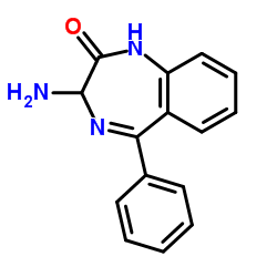 3-氨基-5-苯基-1H-苯并[E][1,4]二氮杂卓-2(3H)-酮结构式