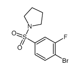 1-[(4-bromo-3-fluorophenyl)sulfonyl]pyrrolidine Structure