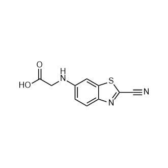 (2-氰基苯并[d]噻唑-6-基)甘氨酸结构式