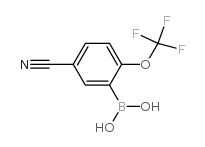 5-氰基-2-(三氟甲氧基)苯硼酸结构式