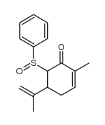 2-methyl-6-(phenylsulfinyl)-5-(prop-1-en-2-yl)cyclohex-2-enone Structure