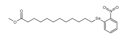 methyl 12-((2-nitrophenyl)selanyl)dodecanoate结构式