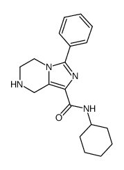 N-cyclohexyl-3-phenyl-5,6,7,8-tetrahydroimidazo[1,5-a]pyrazine-1-carboxamide结构式
