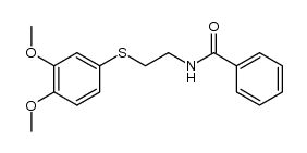 2'-benzoylaminoethyl-3,4-dimethoxyphenyl sulfide Structure