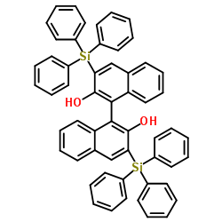 R-3,3’-双(三苯甲硅烷基)-1,1’-联-2-萘酚结构式