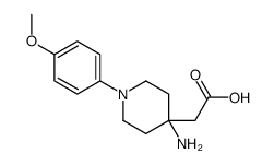 2-(4-氨基-1-(4-甲氧基苯基)哌啶-4-基)乙酸结构式