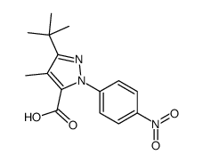 5-tert-butyl-4-methyl-2-(4-nitrophenyl)pyrazole-3-carboxylic acid Structure