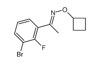 (E)-1-(3-bromo-2-fluorophenyl)-N-cyclobutyloxyethanimine Structure