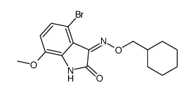4-溴-3-(环己基甲氧基亚氨基)-7-甲氧基吲哚-2-酮结构式