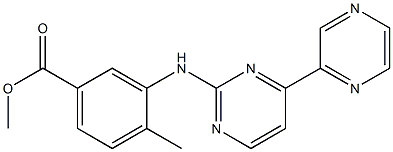 methyl 4-methyl-3-((4-(pyrazin-2-yl)pyrimidin-2-yl)amino)benzoate Structure