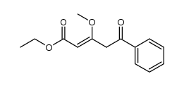 ethyl 3-methoxy-5-oxo-5-phenylpent-2-enoate结构式