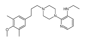 N-ethyl-2-[4-[3-(4-methoxy-3,5-dimethylphenyl)propyl]piperazin-1-yl]pyridin-3-amine结构式