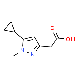 2-(5-cyclopropyl-1-Methyl-pyrazol-3-yl)acetic acid Structure