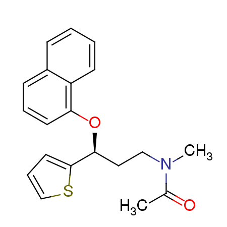 N-methyl-N-[3-(naphthalene-1-yloxy)-3-(thiophen-2-yl)propyl]acetamide Structure