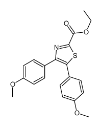 4,5-双-(4-甲氧基-苯基)噻唑-2-羧酸乙酯结构式