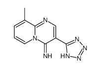 9-Methyl-3-(1H-tetrazol-5-yl)-4H-pyrido[1,2-a]pyrimidin-4-imine结构式